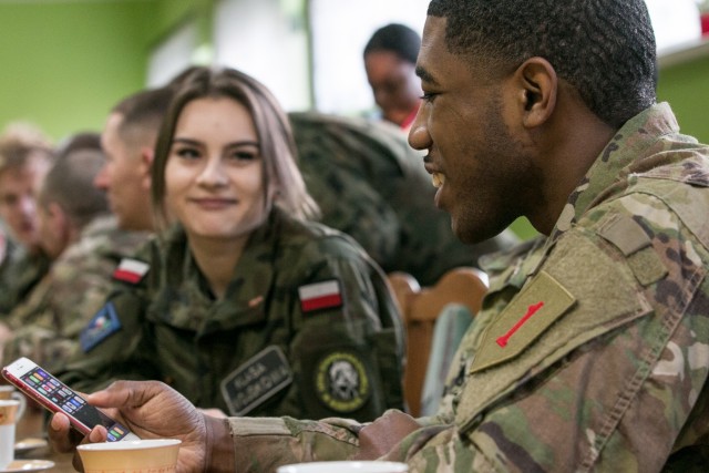 U.S. Army Europe: 2nd ABCT, 1st ID Soldiers visit Cadets at Rzepin School