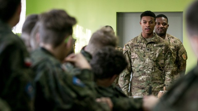 U.S. Army Europe: 2nd ABCT, 1st ID Soldiers visit Cadets at Rzepin School