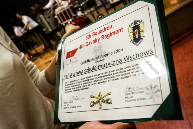 Christmas Concert for Deployed Soldiers in Poland