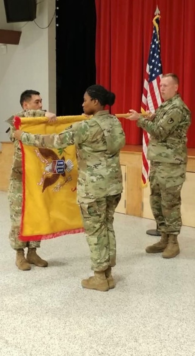 922nd Contracting Battalion cases its colors for deployment