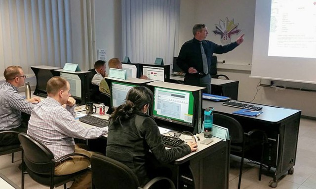 David Peters helps newly hired Army civilians