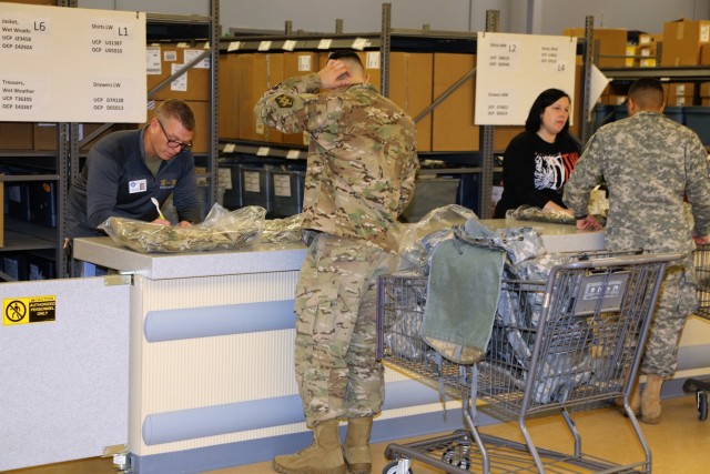 Operation Cold Steel II Soldiers receive equipment issue at Fort McCoy