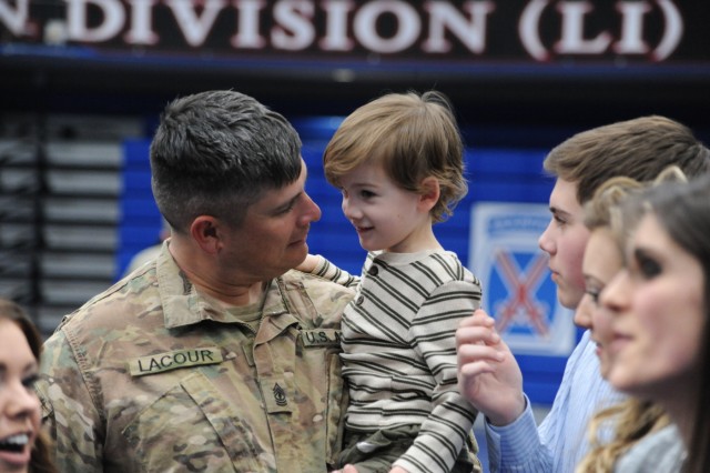 1-87th Infantry Soldiers return to Fort Drum from deployment in Africa