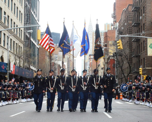 NY National Guard's 'Fighting 69th' leads New York City's St. Patrick's Day parade for 167th time