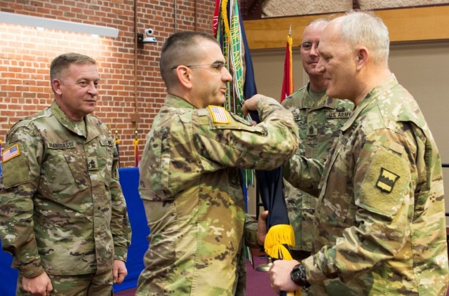 Command Sgt. Maj. Darlington Hands Over Reins to Command Sgt. Maj. Thomas