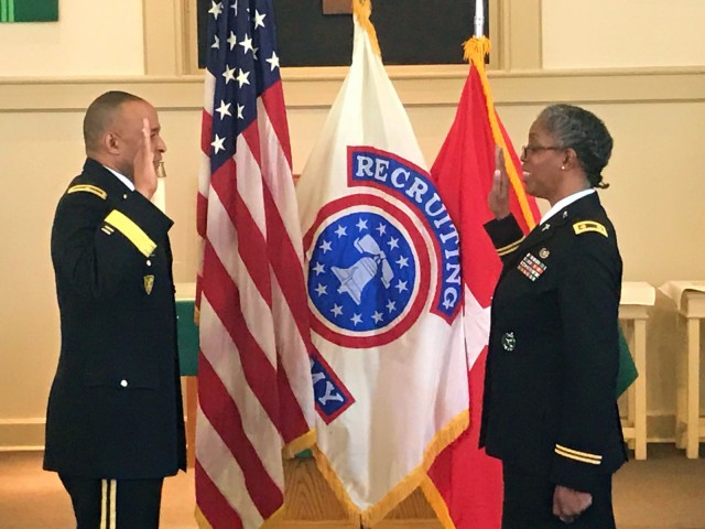 Army chaplain, recruiter leads flock to their own paths of successesU.S. Army Recruiting Command, USAREC, 5th Medical Recruiting Battalion, Chaplain, promotion, Army Chaplain Corps, Army Reserves, re-