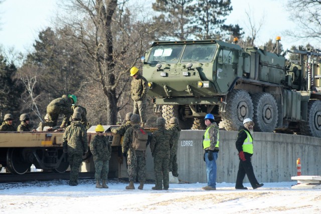 Marines tackle cold-weather rail training during Ullr Shield exercise at Fort McCoy
