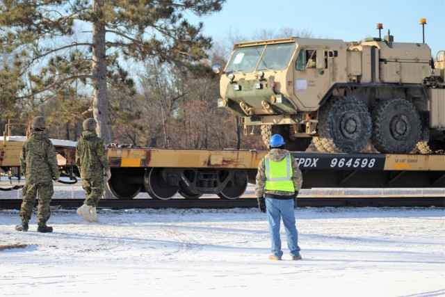 Marines tackle cold-weather rail training during Ullr Shield exercise at Fort McCoy