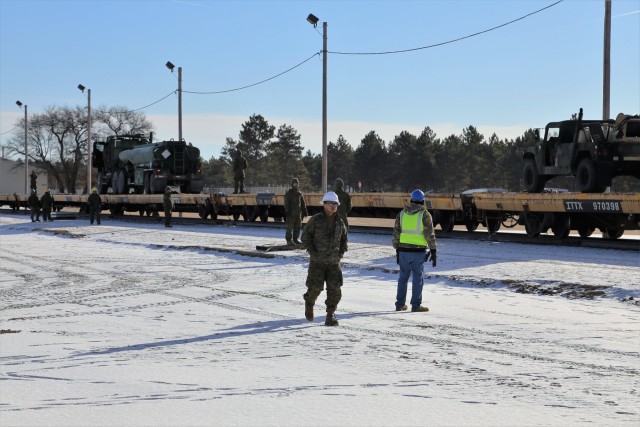Marines tackle cold-weather rail training during Ullr Shield exercise at Fort McCoy