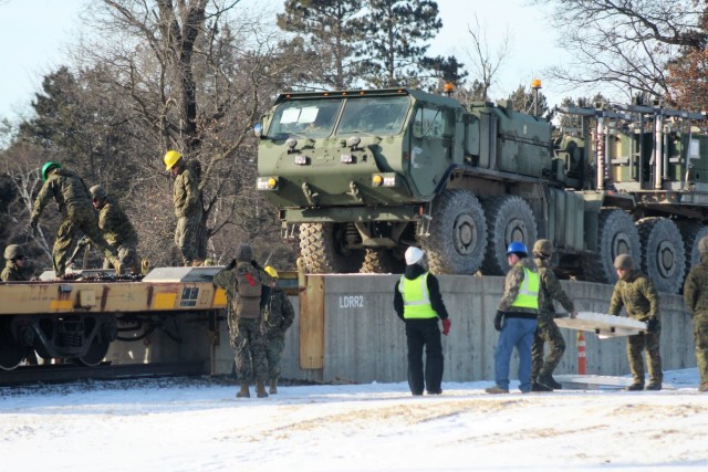 Marines tackle cold-weather rail training during Ullr Shield exercise at Fort McCoy