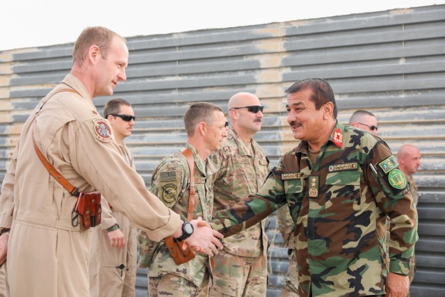 Afghanistan Maj. Gen. Eman Nazar visits 303rd EFS airmen