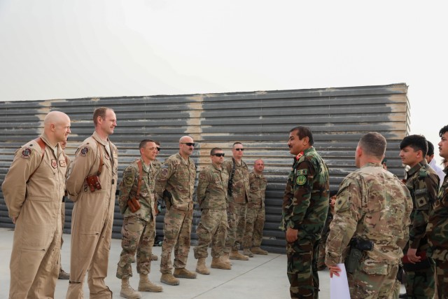 Afghanistan Maj. Gen. Eman Nazar visits 303rd EFS airmen