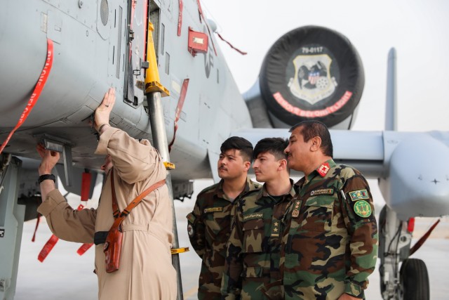Afghanistan Maj. Gen. Eman Nazar visits 303rd EFS airmen