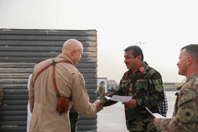 Afghanistan Maj. Gen. Eman Nazar visits 303rd EFS airmen