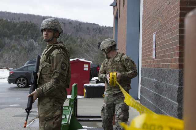 Military Police conduct training scenarios