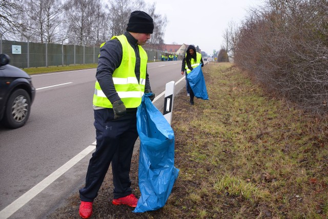 USAG Ansbach Soldiers, Civilians pitch-in to help clean up local neighborhoods, roadways.