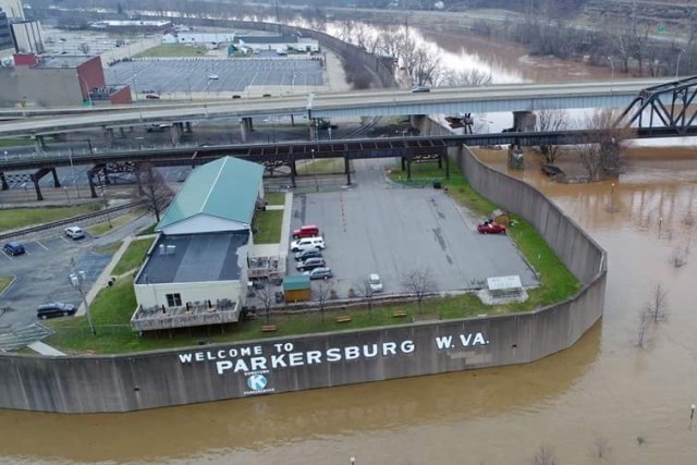 Flood Wall in Parkersburg, W. Va.