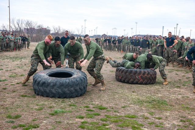 Fort Leonard Wood Marines honor patron saint with annual Engineer Field Meet