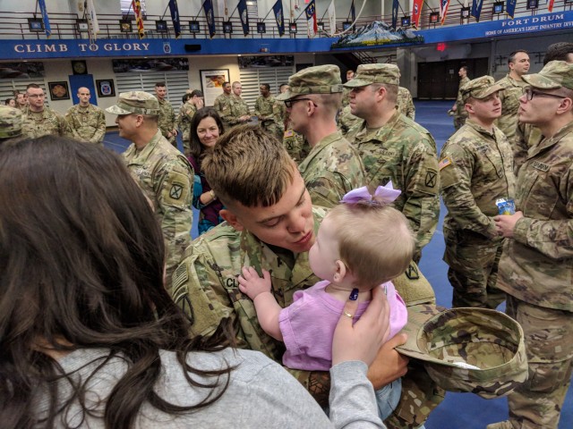 Soldiers from 1-32 Infantry return to Fort Drum after Horn of Africa deployment