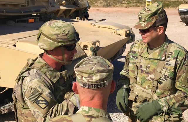 Div. East commander visits Fort Bliss ahead of 155 ABCT validation exercise