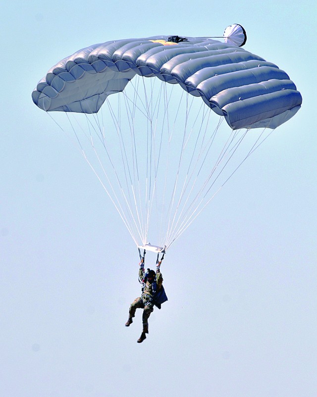 U.S. Air Force personnel utilize Fort Riley assets to train on airdrops during HALO exercise March 22.
