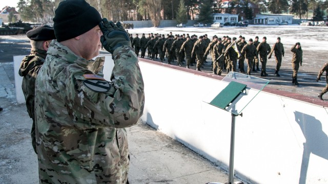 2-70th AR welcomed in Swietoszow, Poland
