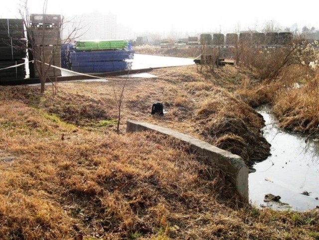 Wetland and stream restoration project, located at Camp Carroll.