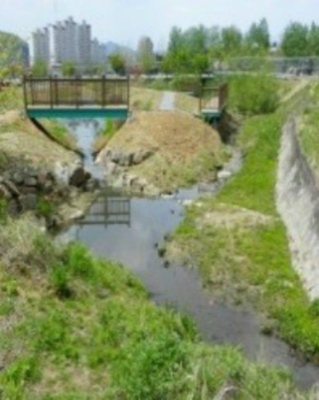 Wetland and stream restoration project, located at Camp Carroll.