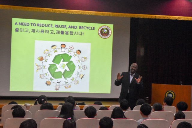 Environmental Division recycling presentation at local elementary school.