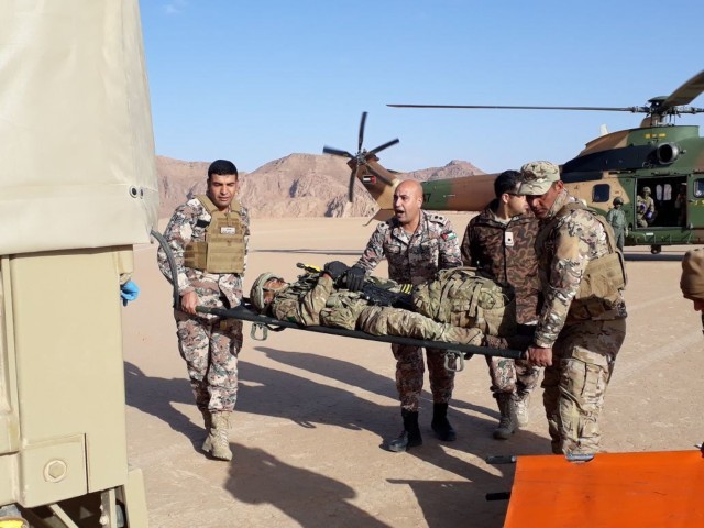 Task Force Spartan aviation brigade exchanges troops with Jordanian Air Force