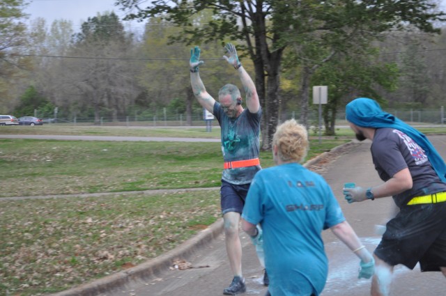 Toby gets splashed