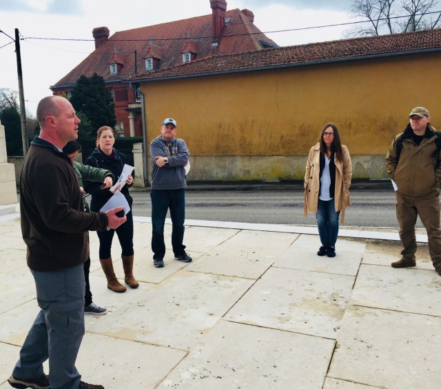 Army Reserve Soldiers study WWI CBRN use during European staff ride