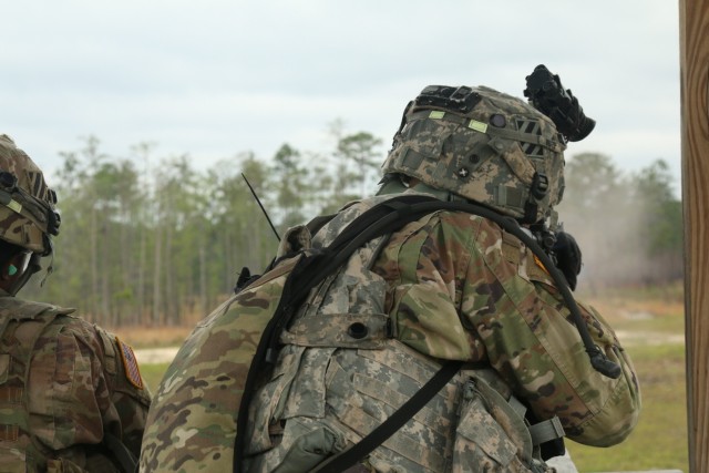 Logistics Soldiers' tactical skills put to action in base-defense live fire exercise