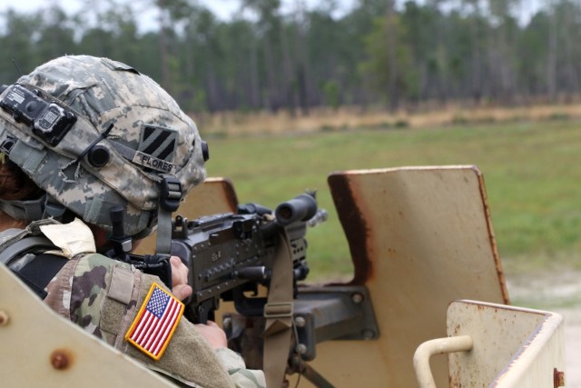 Logistics Soldiers' tactical skills put to action in base-defense live fire exercise