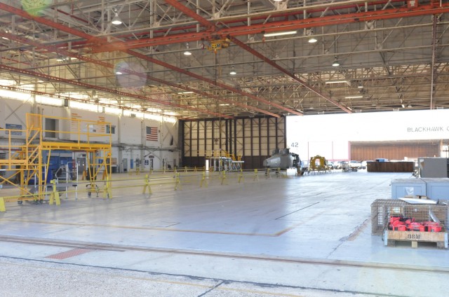 Army helicopters receive modernized 'all assembly' hangar at depot