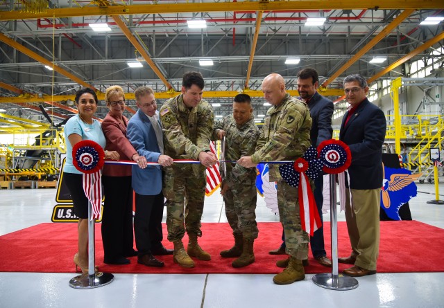 Army helicopters receive modernized 'all assembly' hangar at depot