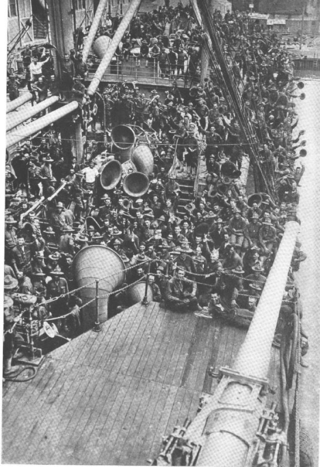 NY Guard Soldiers survived subs and crowded ships deploying to France in 1918