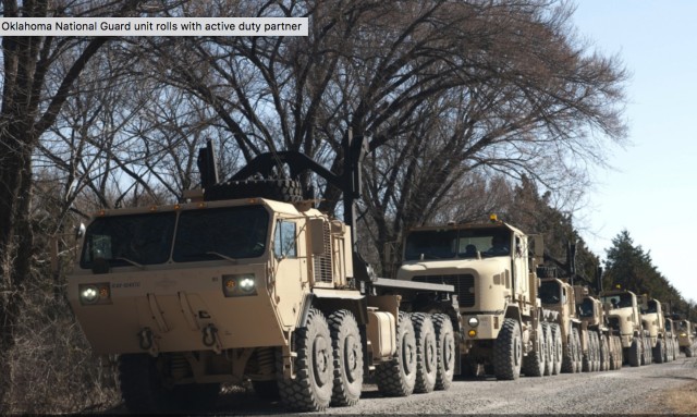 Oklahoma National Guard unit rolls with active duty partner