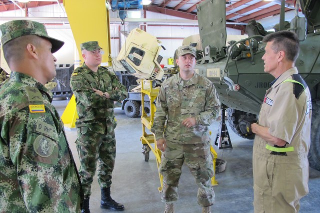 South Carolina Guard exchanges maintenance tips with Colombian Army