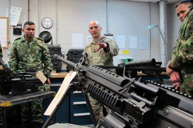 South Carolina Guard exchanges maintenance tips with Colombian Army