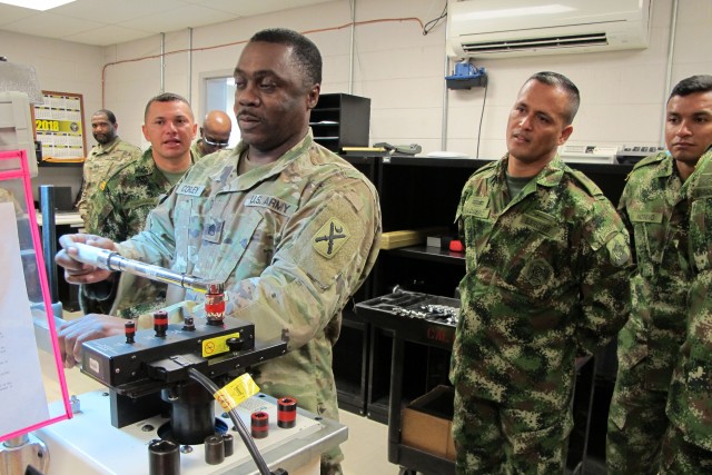 South Carolina Guard exchanges maintenance tips with Colombian Army