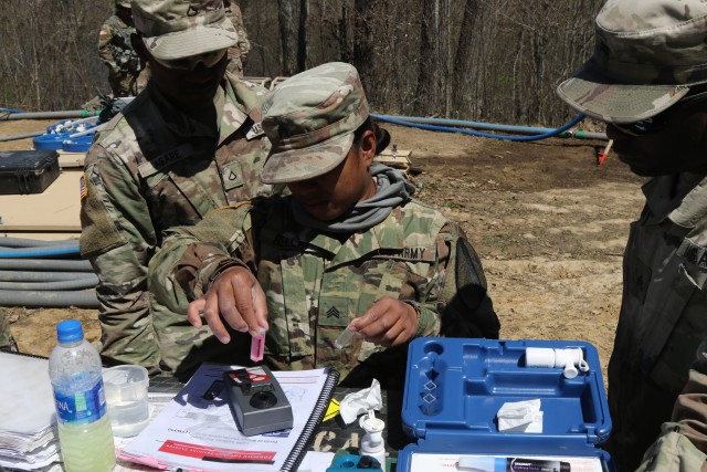 Water purification specialists hydrate soldiers, enhance skills