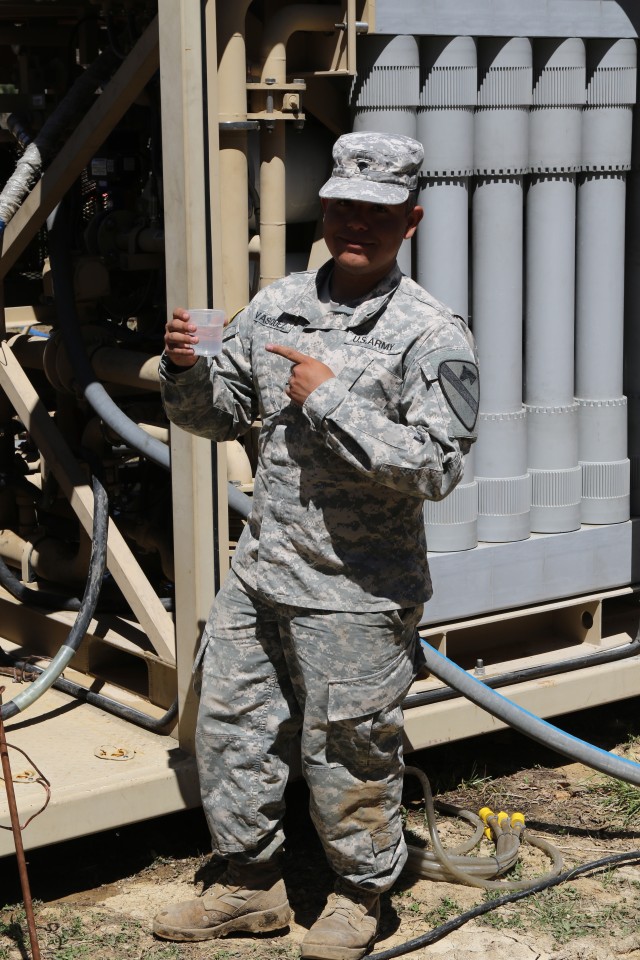 Water purification specialists hydrate soldiers, enhance skills
