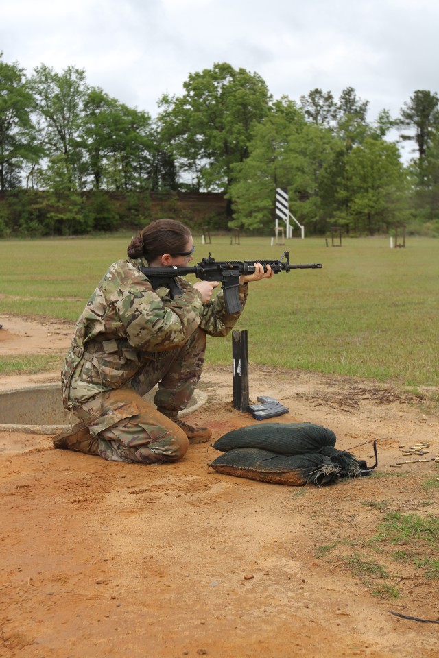 Sgt. Matelski at the M4A1 Qualification Range
