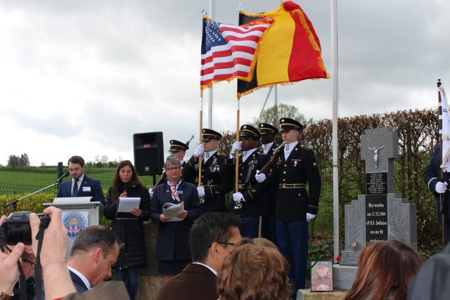 Landstuhl Color Guard honors Wereth 11 Soldiers massacred during WWII