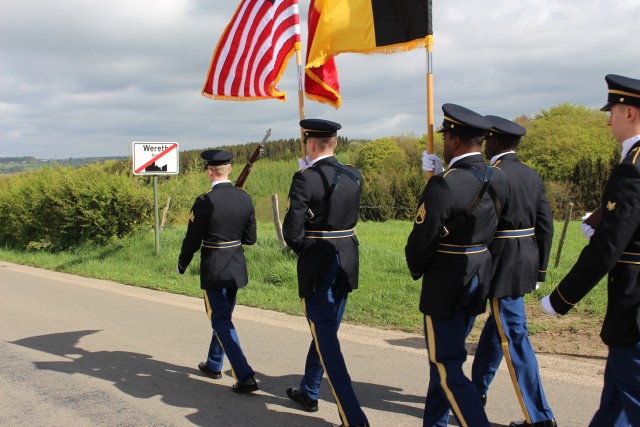 Landstuhl Color Guard honors Wereth 11 Soldiers massacred during WWII