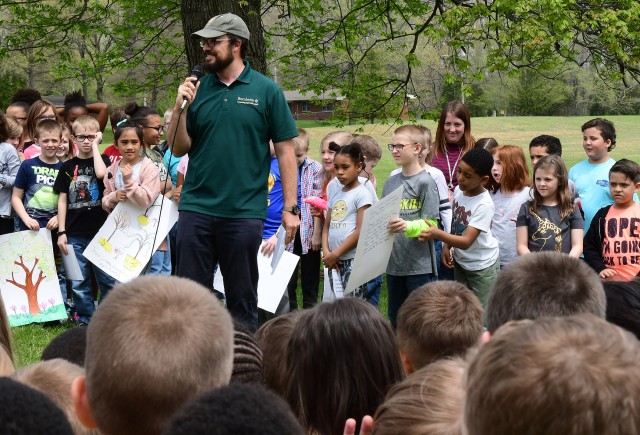 Van Voorhis elementary students plant tree during Earth Day