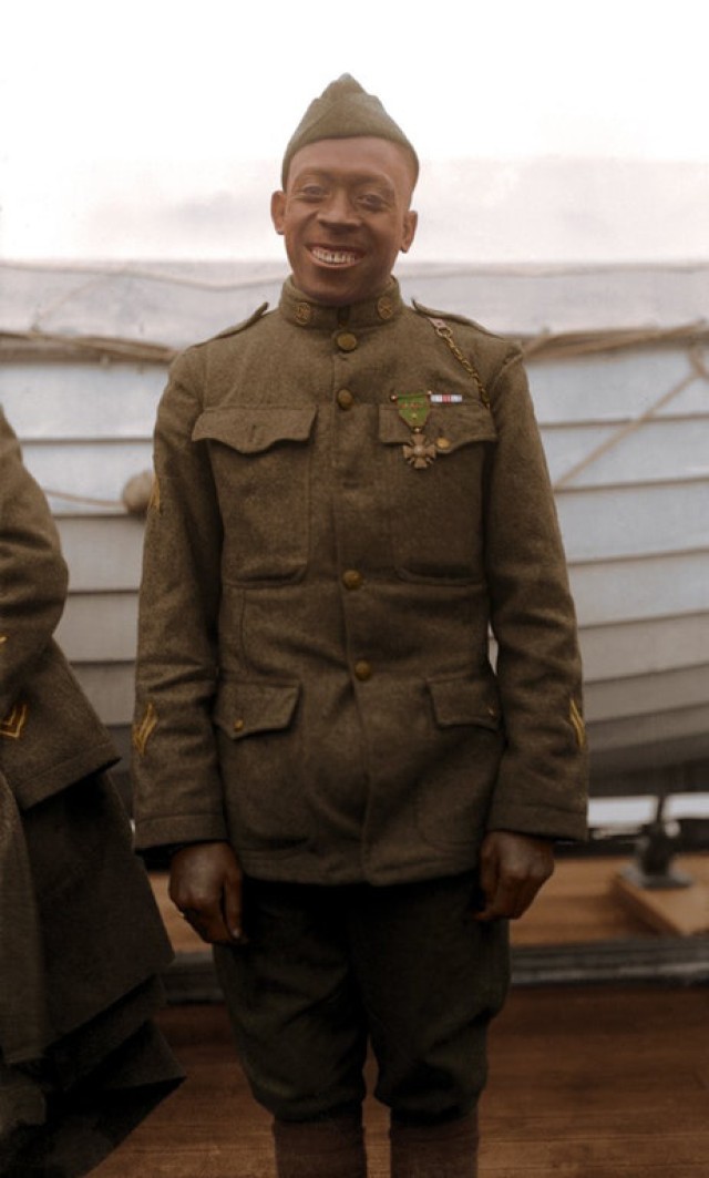 NY National Guardsman Henry Johnson, fought for his life with a knife on May 15, 1918