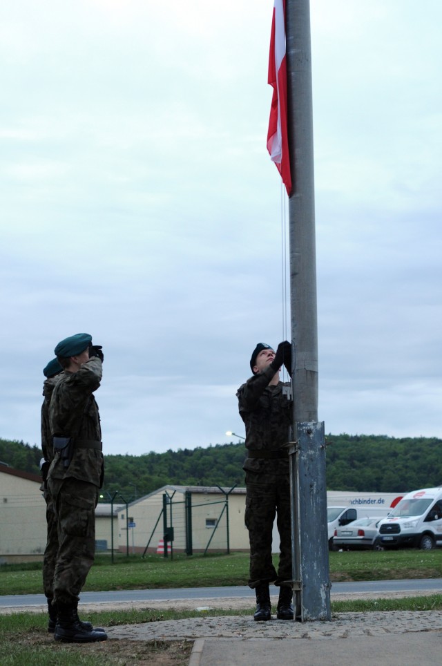 Soldiers celebrate Polish Flag Day during Combined Resolve