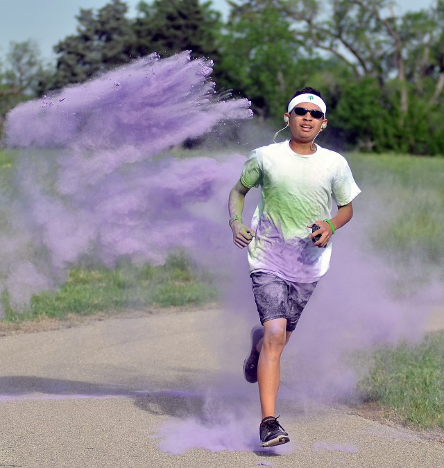 Nearly 300 runners participated in the Directorate of Family and Morale, Welfare and Recreation's Rainbow Road Run May 12 to add a bit of color to their weekend.